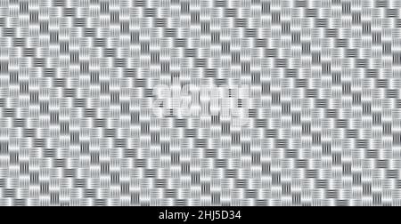 Panoramic Silver Metal Wicker Background, Repeating Elements - Vector illustration Stock Vector