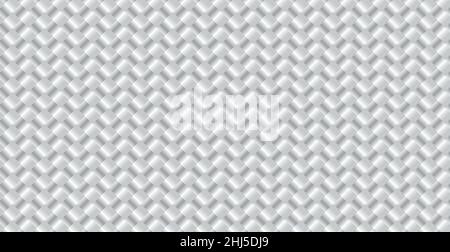 Panoramic Silver Gradient Metal Wicker Background, Repeating Elements - Vector illustration Stock Vector