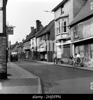 Villagers of Royston, Hertfordshire, are up in arms because of a rearrangement of county boundaries may cut them off from Hertfordshire and put them in the new county embracing Cambridgeshire, Huntingdonshire , the Isle of Ely and the Soke of Peterborough. This would mean an increase in rates as well as no longer being a North Hertfordshire town, which they have been for centuries. 27th May 1960. Stock Photo