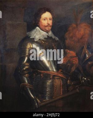 Studio of Anthony van Dyck - Portrait of Frederik Hendrik of Orange-Nassau (1584-1647), c. 1629. Stock Photo