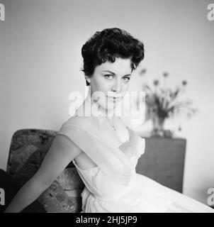 Valerie Gaunt, British actress, will be starring in her first film, The Curse of Frankenstein as Justine, Pictured Wednesday 3rd April 1957. Stock Photo