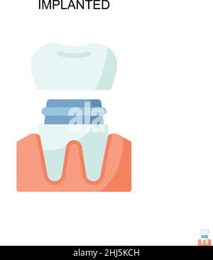 Implanted Simple vector icon. Illustration symbol design template for web mobile UI element. Stock Vector