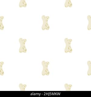 Light tones seamless pattern with dog bones simple ornament. Isolated print. Animal pet design. Stock illustration. Vector design for textile, fabric, Stock Vector