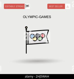 Olympic-games Simple vector icon. Stock Vector