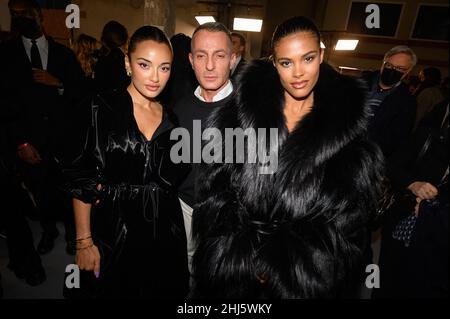 Elegant Tina Kunakey at Alexander Vauthier Haute Couture Fall