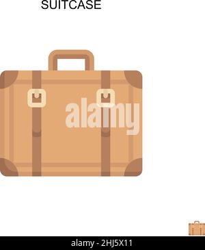 Suitcase Simple vector icon. Illustration symbol design template for web mobile UI element. Stock Vector