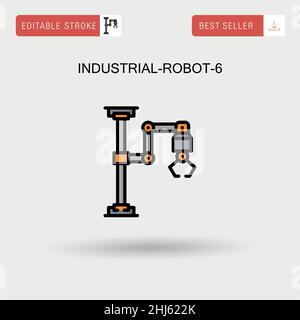 Industrial-robot-6 Simple vector icon. Stock Vector