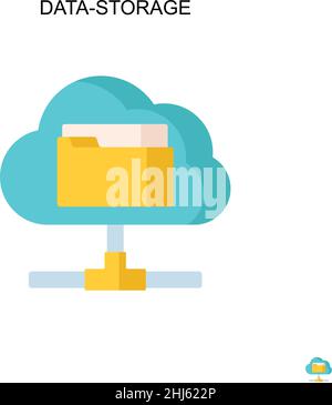 Data-storage Simple vector icon. Illustration symbol design template for web mobile UI element. Stock Vector