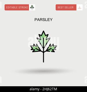 Parsley Simple vector icon. Stock Vector