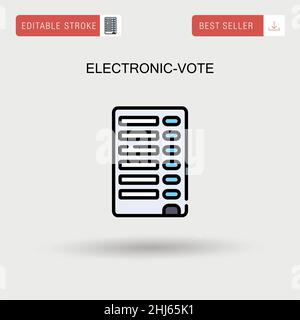 Electronic-vote Simple vector icon. Stock Vector