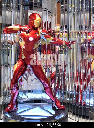 Life size model of Marvel Avenger Iron Man MK50 Stock Photo