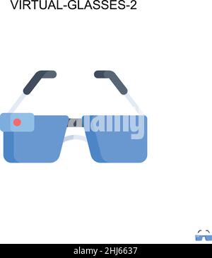 Virtual-glasses-2 Simple vector icon. Illustration symbol design template for web mobile UI element. Stock Vector