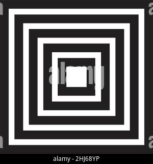 Abstract square geometric shape, modern and contemporary design art element for poster, wall art and print collections in a glyph vector illustration Stock Vector