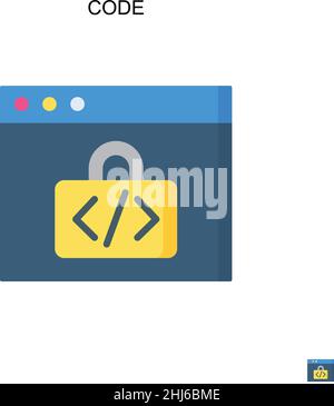 Code Simple vector icon. Illustration symbol design template for web mobile UI element. Stock Vector