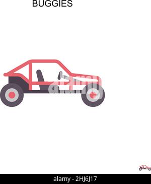 Buggies Simple vector icon. Illustration symbol design template for web mobile UI element. Stock Vector