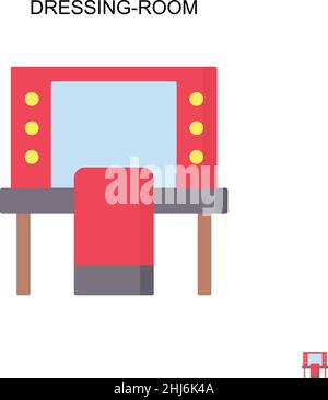 Dressing-room Simple vector icon. Illustration symbol design template for web mobile UI element. Stock Vector