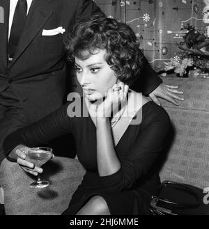 Sophia Loren. Italian actress, pictured when visiting Stockholm Sweden ...