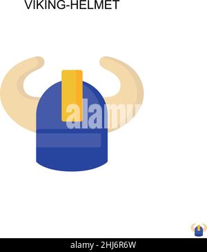 Viking-helmet Simple vector icon. Illustration symbol design template for web mobile UI element. Stock Vector