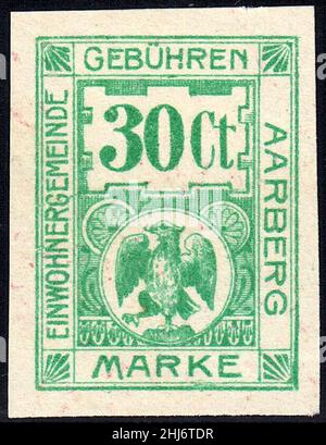 Switzerland Aarberg 1904 revenue 30C - S12. Stock Photo