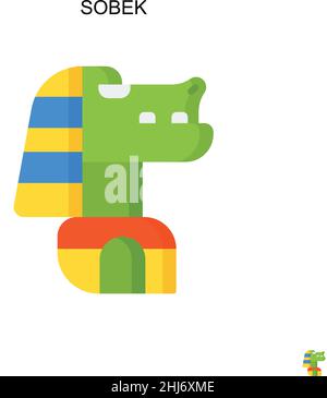 Sobek Simple vector icon. Illustration symbol design template for web mobile UI element. Stock Vector