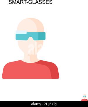 Smart-glasses Simple vector icon. Illustration symbol design template for web mobile UI element. Stock Vector