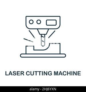 Laser Cutting Machine icon. Line element from machinery collection. Linear Laser Cutting Machine icon sign for web design, infographics and more. Stock Vector
