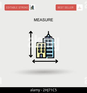 Measure Simple vector icon. Stock Vector