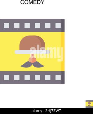 Comedy Simple vector icon. Illustration symbol design template for web mobile UI element. Stock Vector