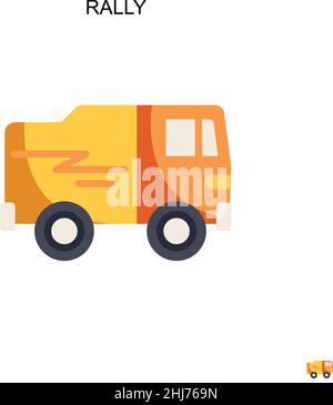 Rally Simple vector icon. Illustration symbol design template for web mobile UI element. Stock Vector
