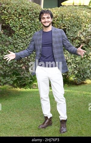 Rome, Italy. 26th Jan, 2022. Matteo Cecchi attends the photocall of the Rai tv series L'amica geniale Storia di chi fugge e di chi resta at the garden of Rai Viale Mazzini. Credit: SOPA Images Limited/Alamy Live News Stock Photo