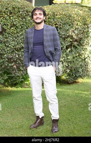 Rome, Italy. 26th Jan, 2022. Matteo Cecchi attends the photocall of the Rai tv series L'amica geniale Storia di chi fugge e di chi resta at the garden of Rai Viale Mazzini. Credit: SOPA Images Limited/Alamy Live News Stock Photo