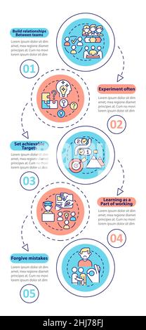Worker commitment ideas vertical infographic template Stock Vector