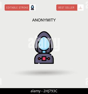 Anonymity Simple vector icon. Stock Vector