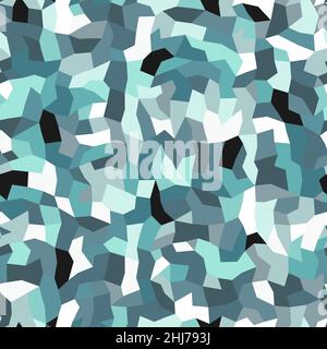 Seamless white & gray snow camouflage pattern. Arctic military & hunting  clothing textile design. Tundra camo truck wrap & cover print. Stock Vector