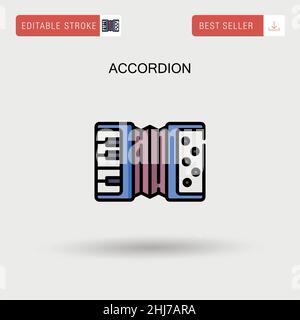 Accordion Simple vector icon. Stock Vector