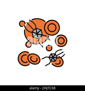 Nanorobot surgery color line icon. Pictogram for web page, mobile app, promo. Stock Vector