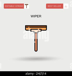 Wiper Simple vector icon. Stock Vector