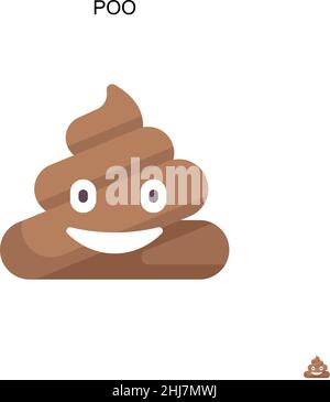 Poo Simple vector icon. Illustration symbol design template for web mobile UI element. Stock Vector