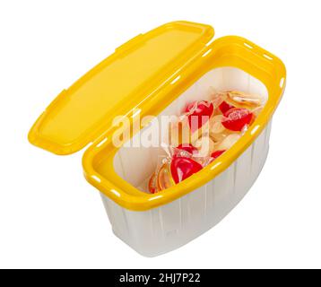 Open box. Washing capsules. Isolate on a white background. Stock Photo