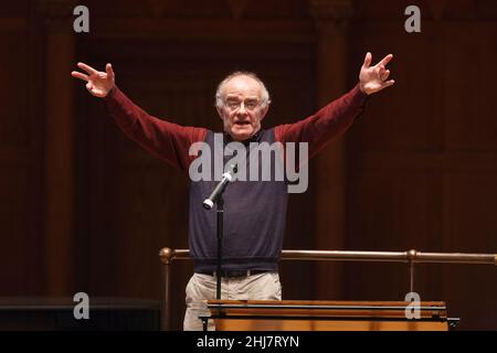 John Rutter conducting at 'Come and Sing Day' at the Cadogan Hall. John ...