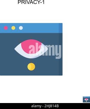 Privacy-1 Simple vector icon. Illustration symbol design template for web mobile UI element. Stock Vector