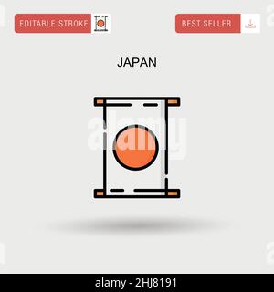 Japan Simple vector icon. Stock Vector