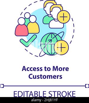 Global customers linear icon concept. Global customers line vector sign ...