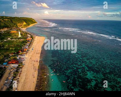 High angle view of Pandawa Beach in Bali Indonesia. Beauty in nature Bali Indonesia Stock Photo