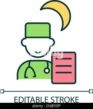 Doctor on Duty Icon. Flat Design Stock Vector Image & Art - Alamy