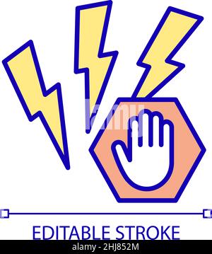 Limit stressful situations RGB color icon Stock Vector