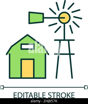 Alternative energy RGB color icon Stock Vector