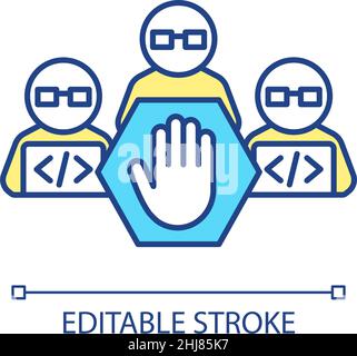 No programmer reuired RGB color icon Stock Vector