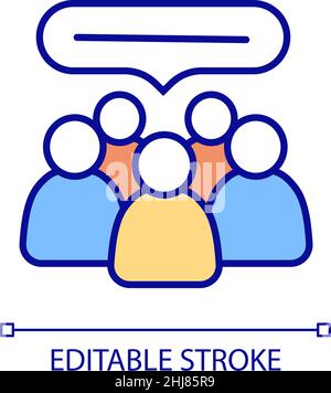 General opinion RGB color icon Stock Vector