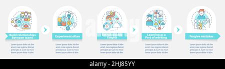 Worker stimulation ideas round infographic template Stock Vector